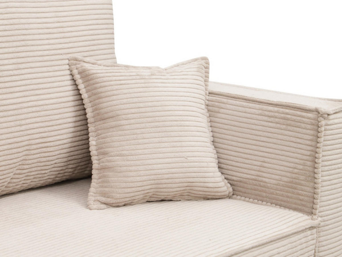 SOFA Beige EKO Ausziehbar - Beige, Textil (234/87/88cm) - Sepro Meble