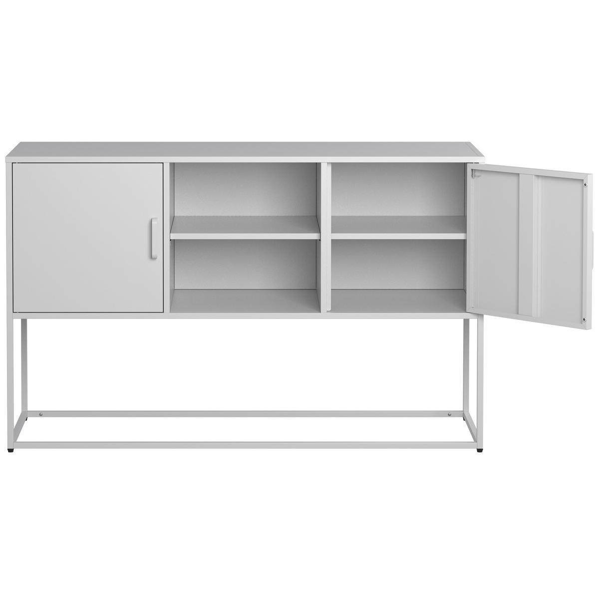 SIDEBOARD Weiß 120/40/75 cm - Weiß, Metall (120/75/40cm) - PANGIVO