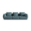 SOFA modular Bloom aus Samt pastellblau 4 Sitzplätze - Pastellblau, Textil (332/95/106cm) - Micadoni