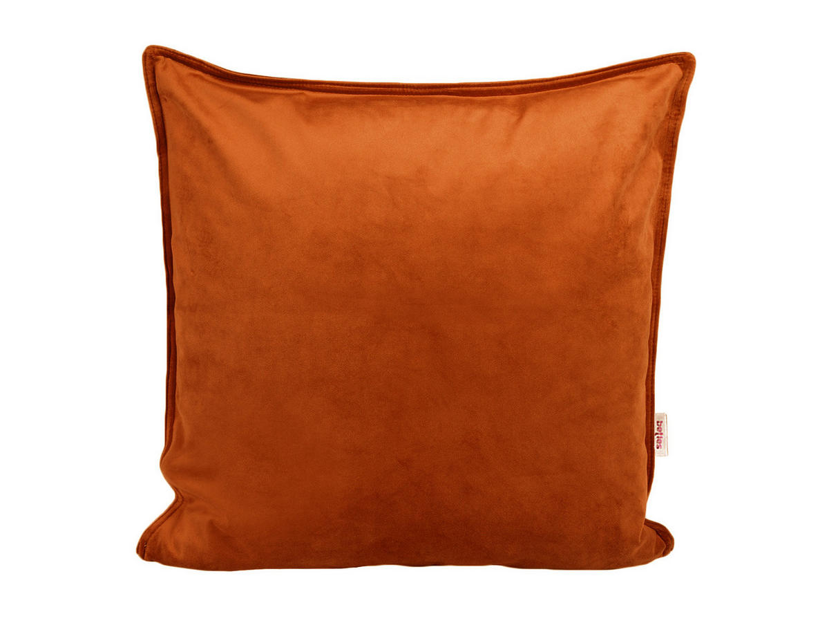 KISSENHÜLLE Samt&Sonders rost-orange 40/40 cm - Dunkelorange, Textil (40/40cm) - beties Heimtextil