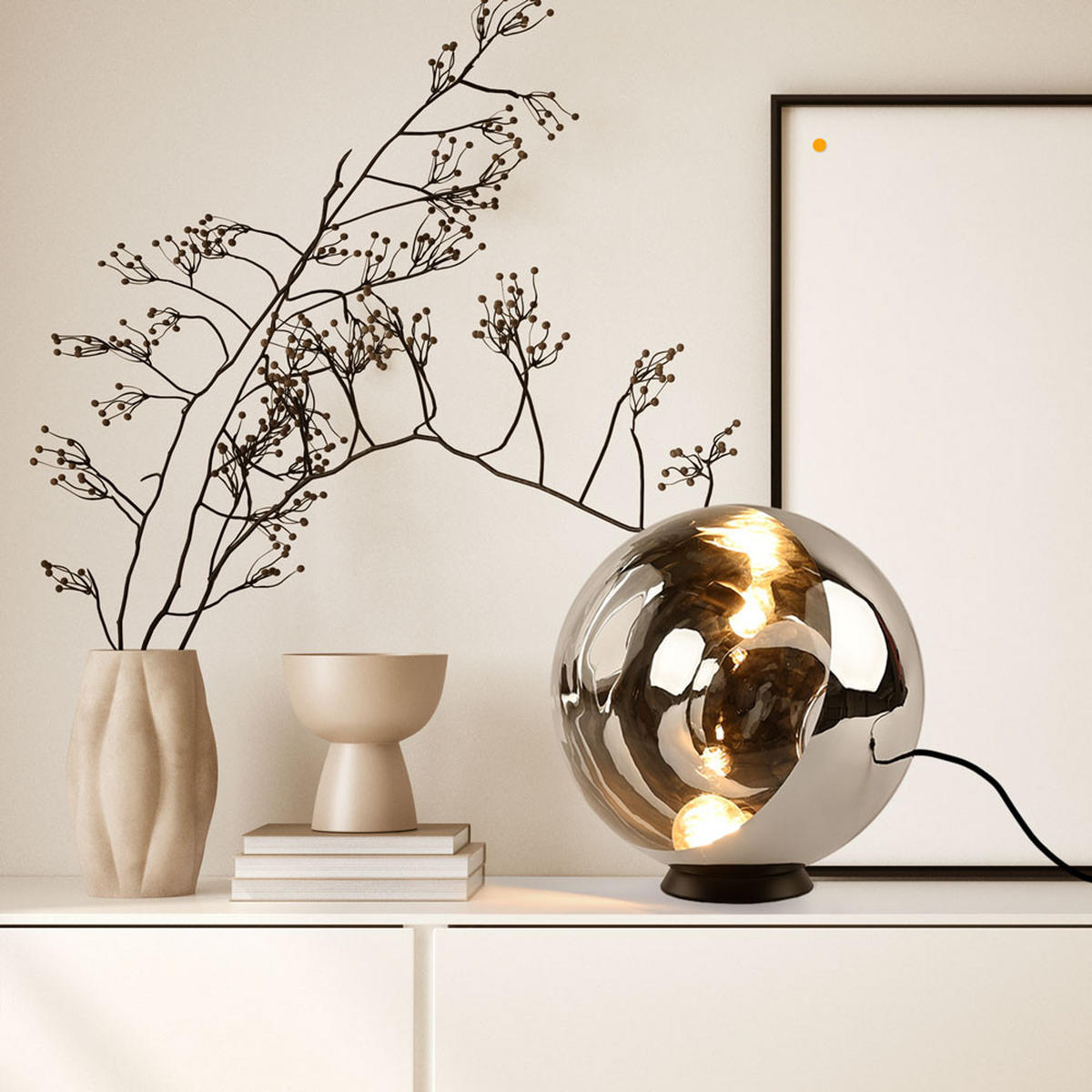 TISCHLAMPE Orb Klar Ø 20cm - Klar, Glas (20/20cm) - s.luce