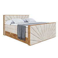 BOXSPRINGBETT mit Matratze H3|H4 und Lattenrost - LOLLI6-Z KING-180x200 - Beige Casablanca - Beige, Holzwerkstoff (180/200cm) - ALTDECOR