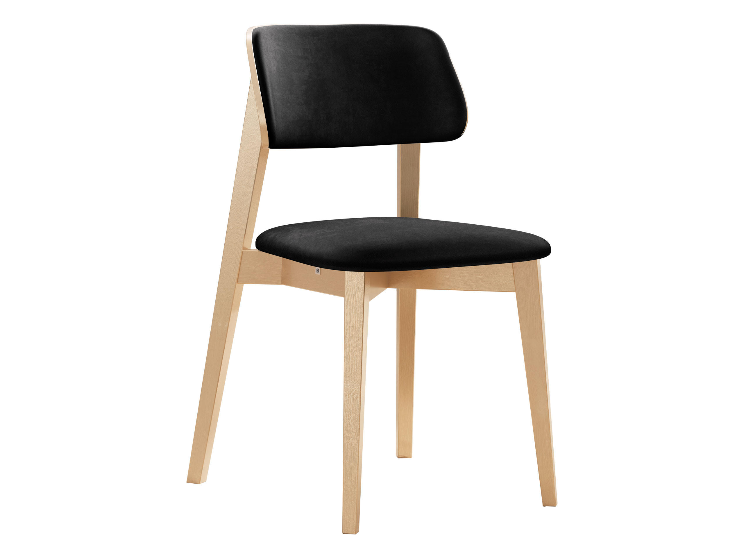 WOHNZIMMER STUHL KT63/C, Holzfarbe: Buche - Buchefarben/Schwarz, Holz/Textil (47/80/49cm) - MIRJAN24