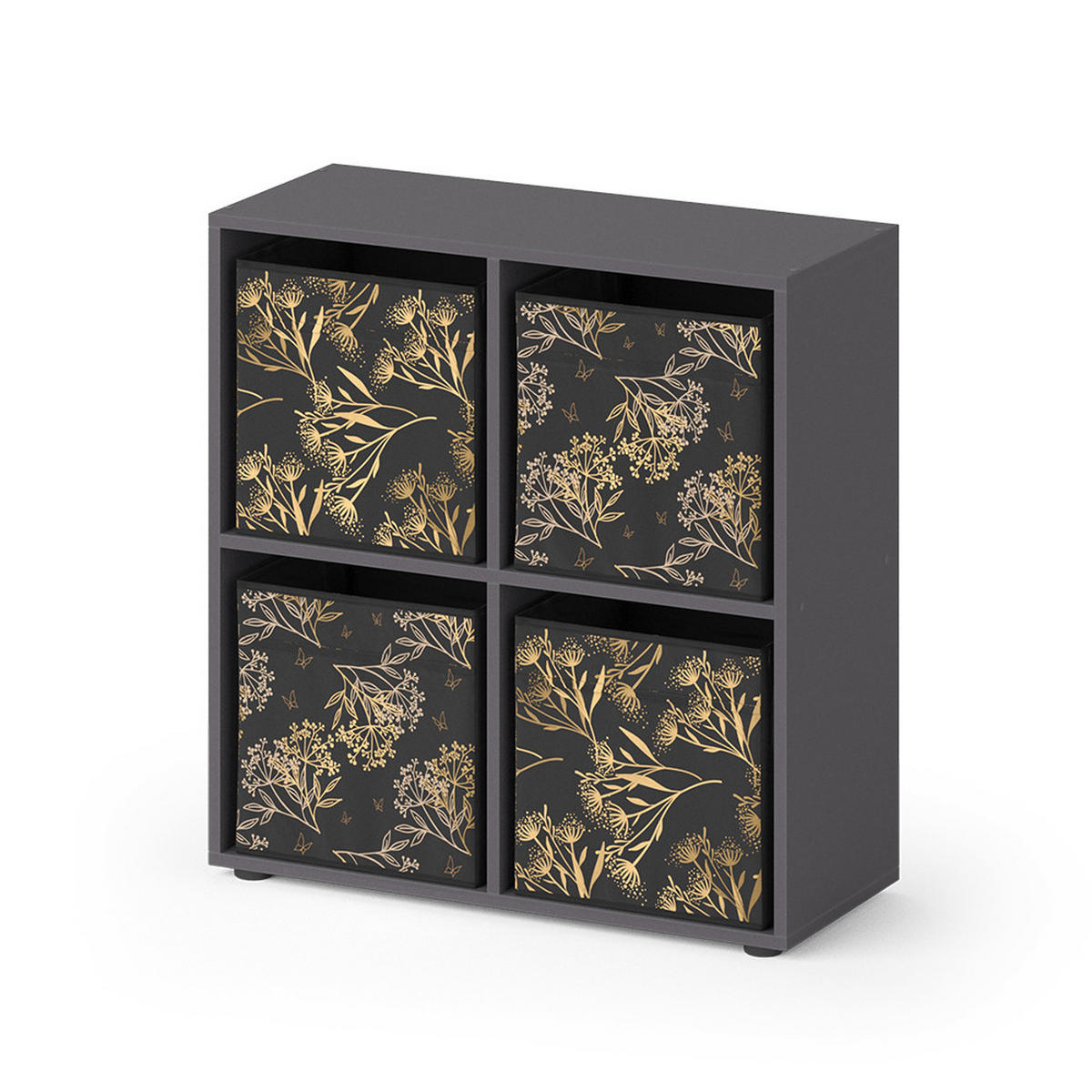 DĚLICÍ STĚNA Tetra Černá - černá, kompozitní dřevo (72.6/72/29cm) - Vicco