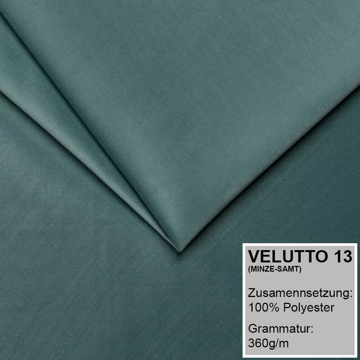 POLSTERBETT SONIC mit Matratze H2 120x200 Mintgrün - Mintgrün, Textil (120/200cm) - A&J MöbelLand