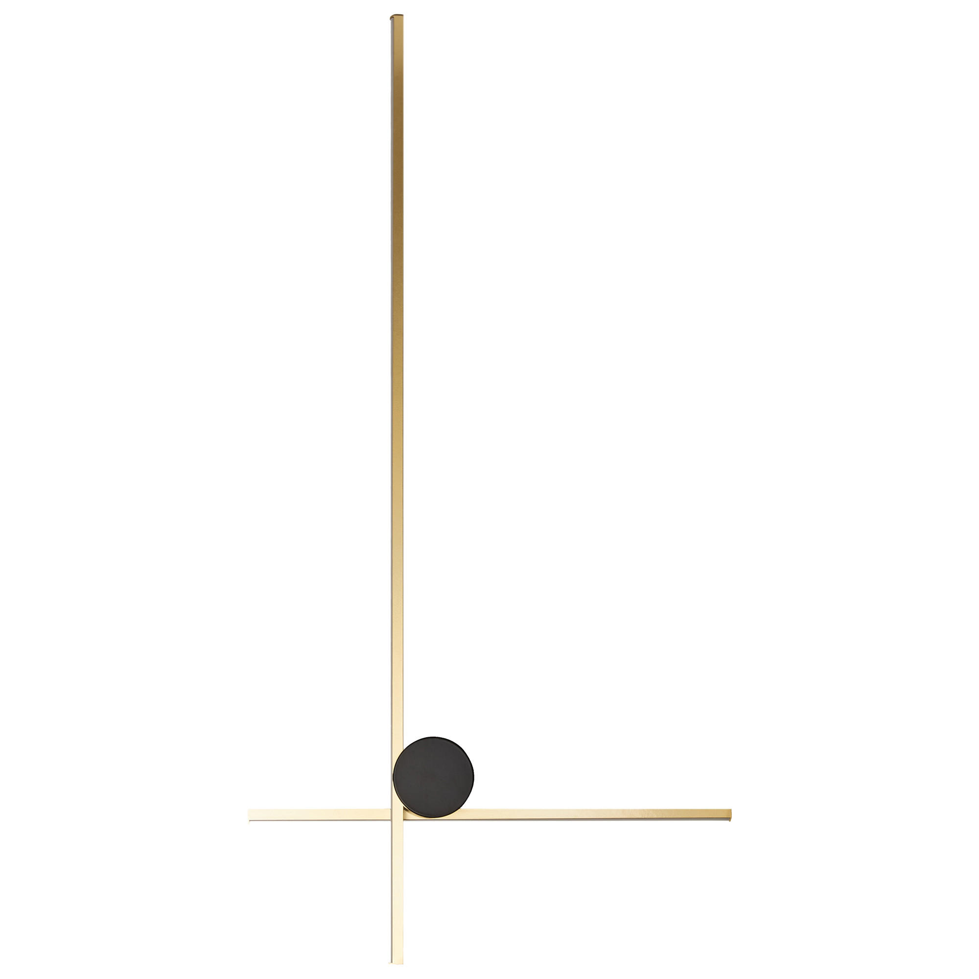 LED WANDLAMPE Gold/Schwarz Nuevo - Goldfarben/Schwarz, Metall (45/90/11cm) - Beliani