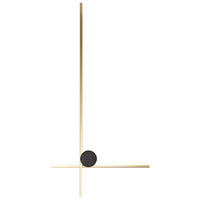 LED WANDLAMPE Gold/Schwarz Nuevo - Goldfarben/Schwarz, Metall (45/90/11cm) - Beliani