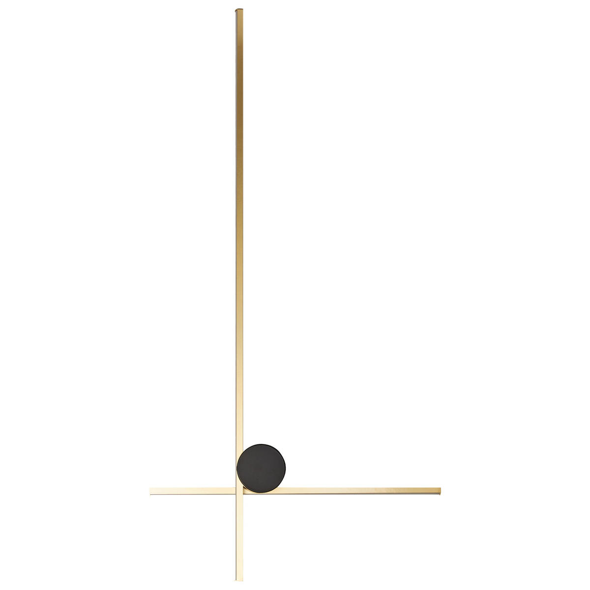 LED WANDLAMPE Gold/Schwarz Nuevo - Goldfarben/Schwarz, Metall (45/90/11cm) - Beliani