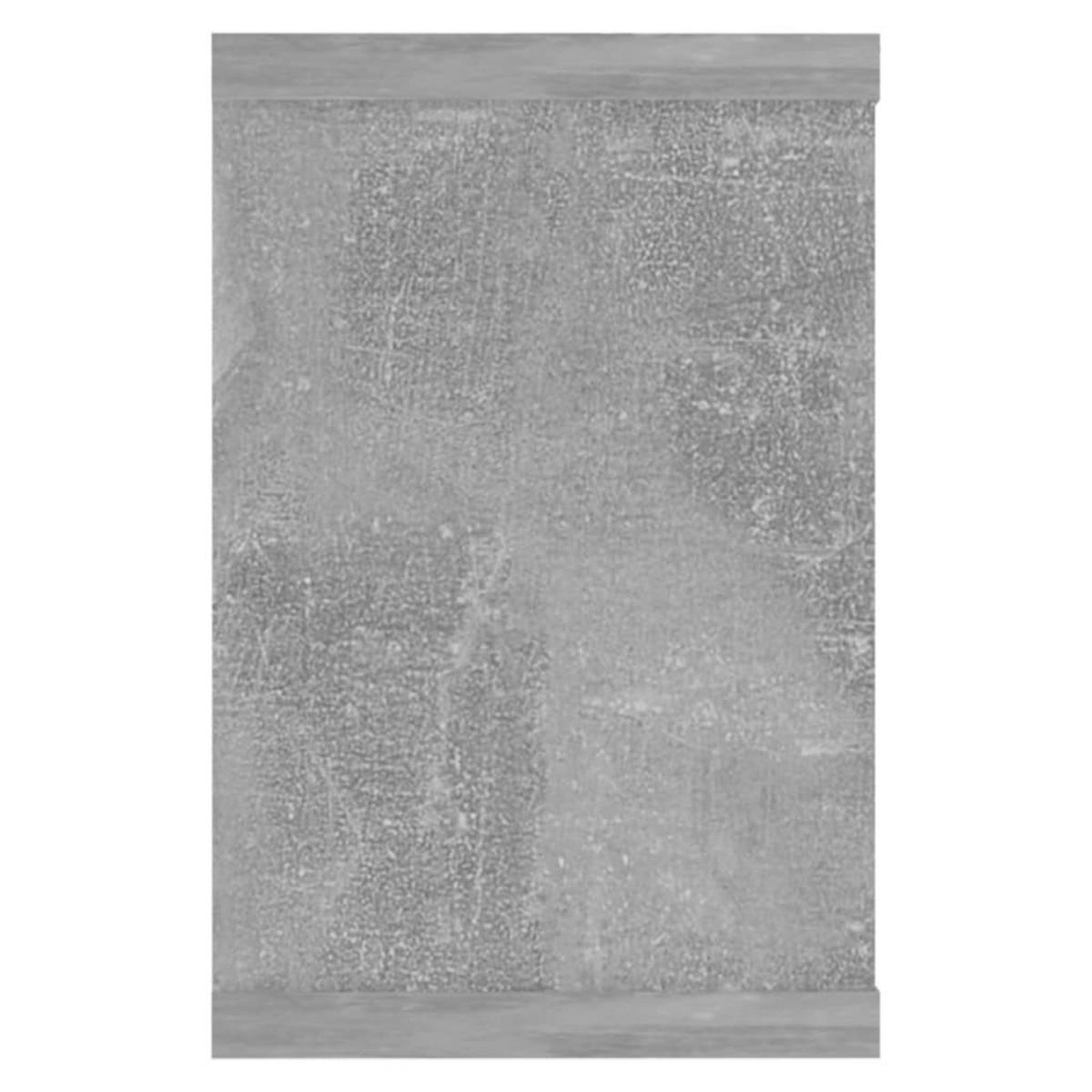 WANDREGALESET 2-tlg. 60/15/23 cm aus Holzwerkstoff Betongrau - Hellgrau, Holz (60/23/15cm) - vidaXL