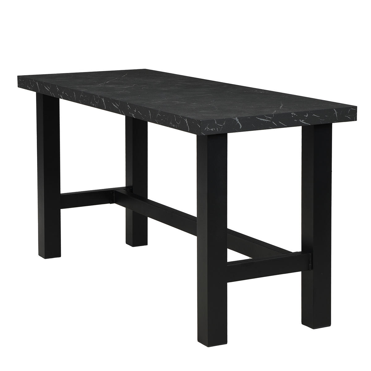 SCHREIBTISCH THOR 160/60/77 cm - Anthrazit/Schwarz, Holzwerkstoff/Metall (60/160/77cm) - DUBI Möbel