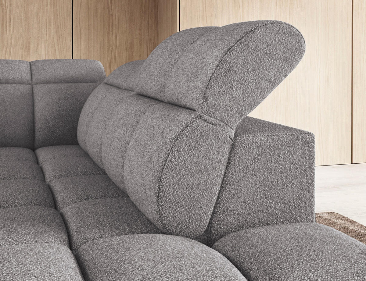 ECKSOFA Eagle R - Grau (Paolli 04) - Grau, Holzwerkstoff (258/208cm) - Möblo