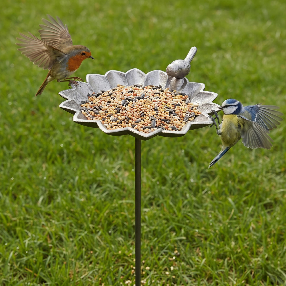 VOGELTRÄNKE - Dunkelbraun, Metall (19.5/93/17cm) - Relaxdays