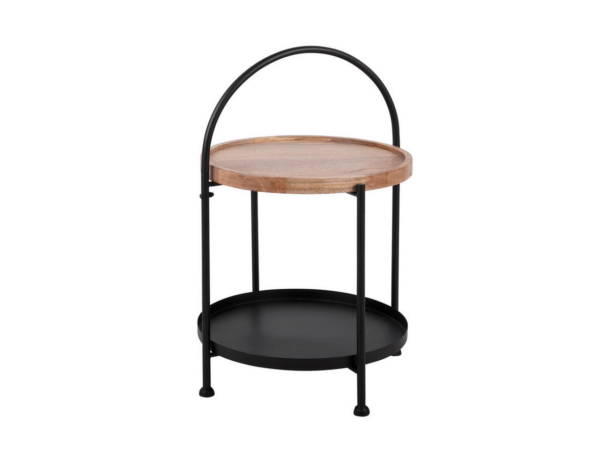 BEISTELLTISCH Tray Schwarz 39/39/55 cm - Schwarz, Holz (39/39/55cm) - Leitmotiv