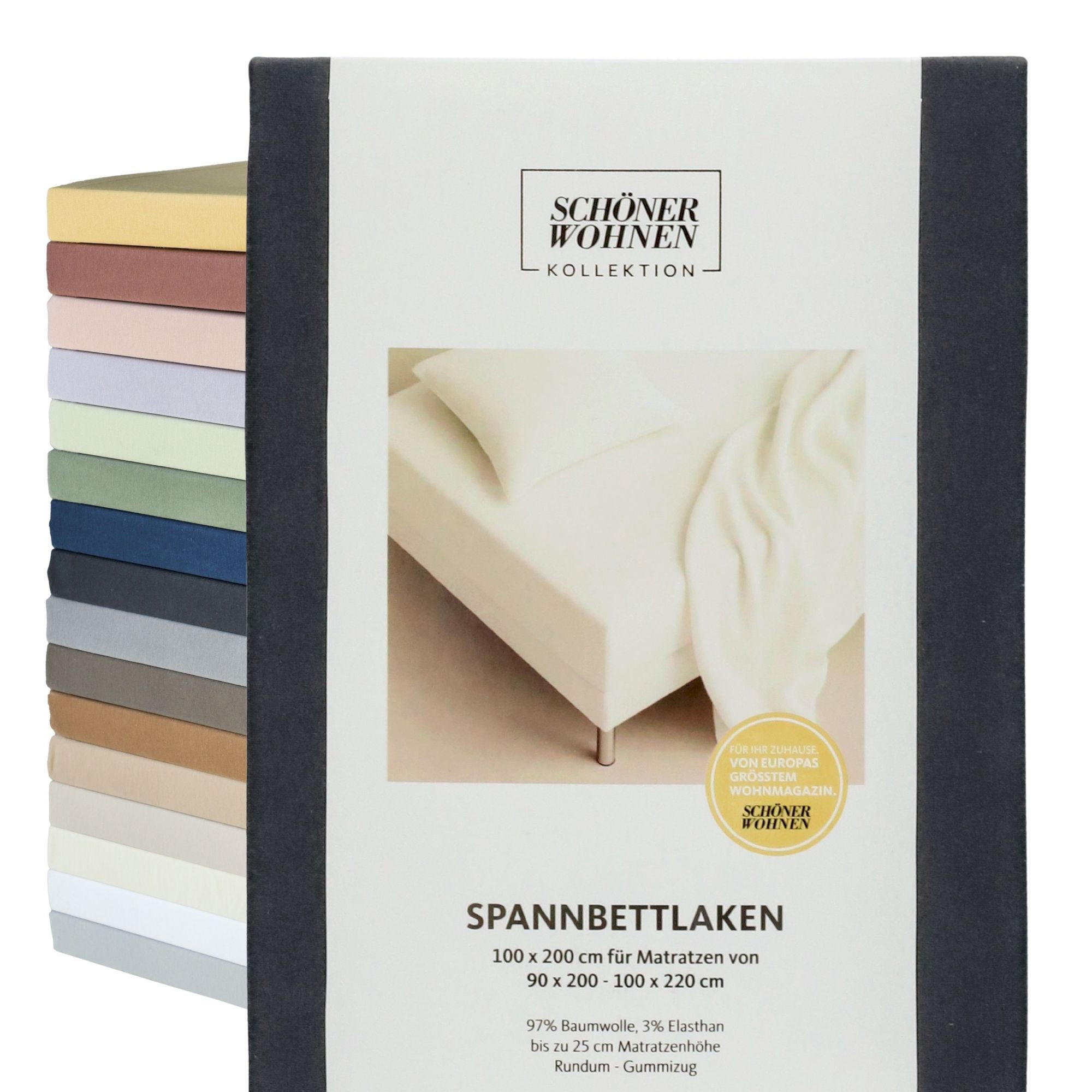 SPANNBETTLAKEN FLAT - Weiß, Textil (90/200cm) - Schöner Wohnen