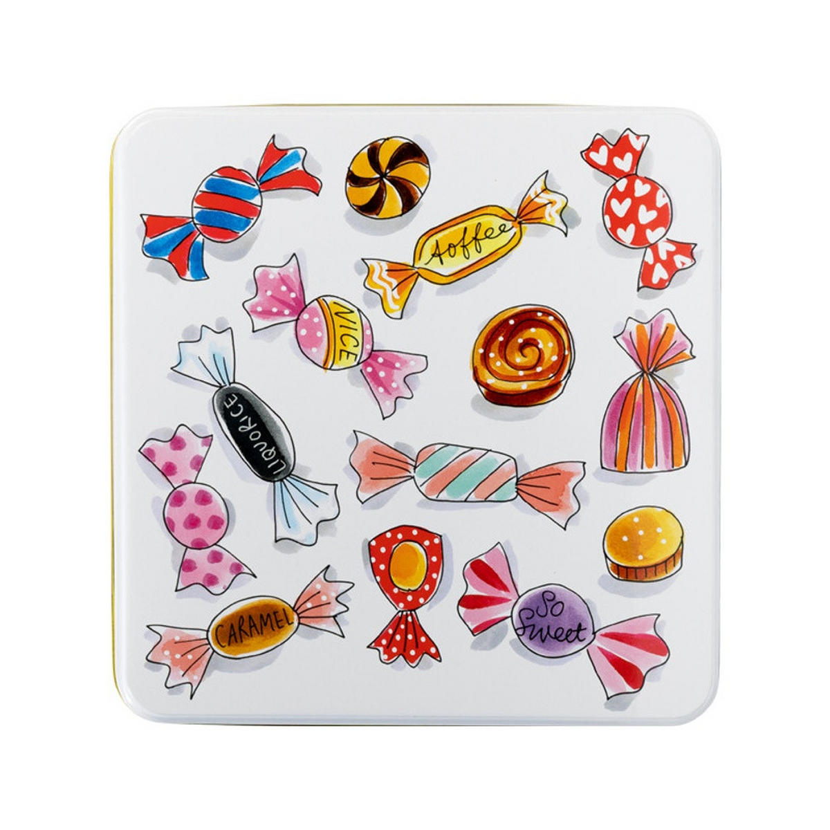 DOSE Gemütliche Tage - Lieblingssüßigkeit in Bunt - 21,7 x 7,5cm - Multicolor, Metall (21.7/7.5/21.7cm) - Blond Amsterdam