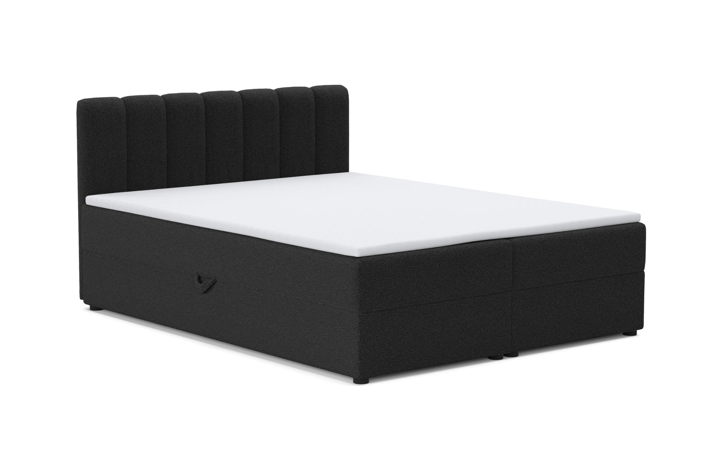 Deine Möbel 24 Boxbett Schwarz 140x200 cm