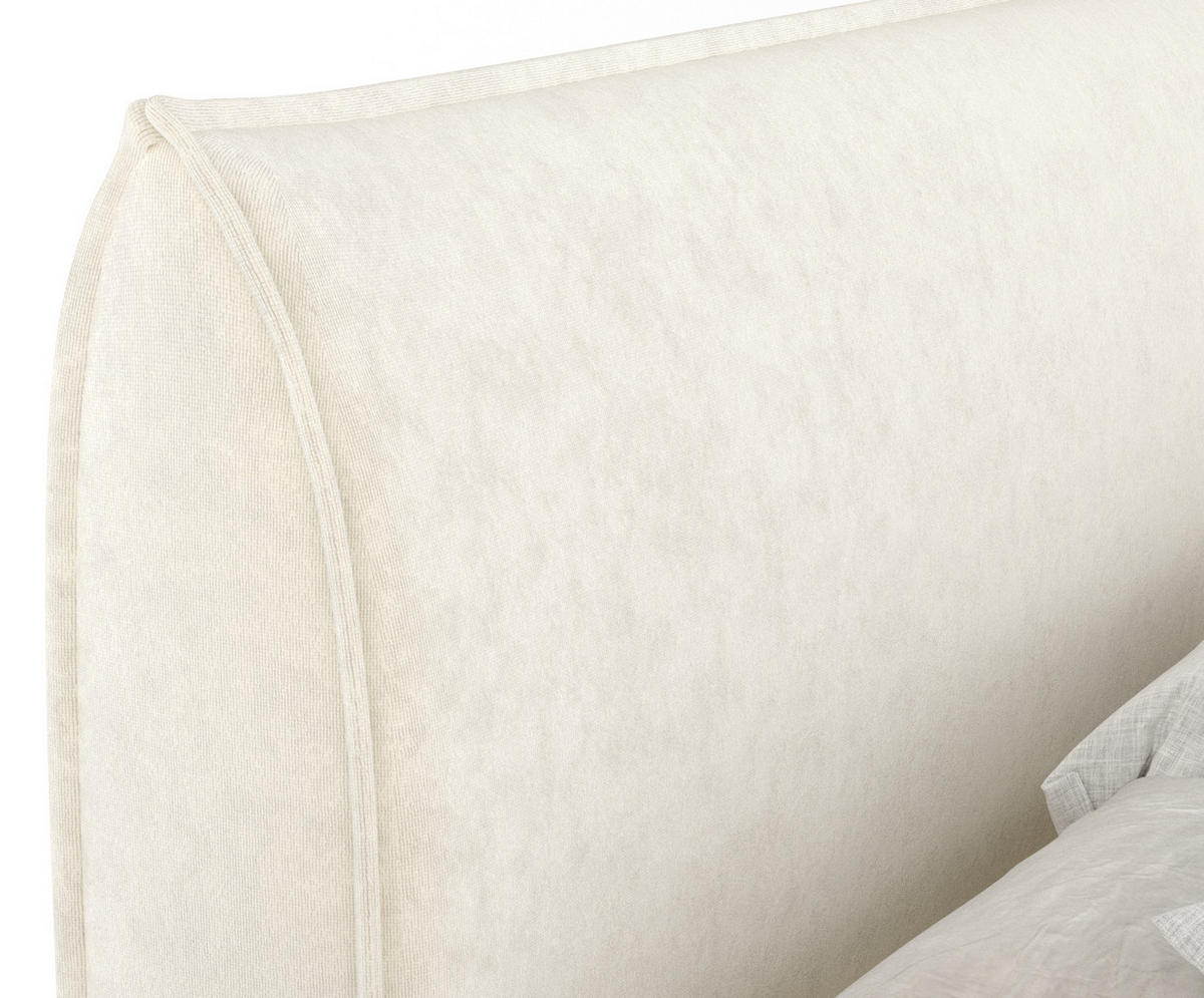 BOXSPRINGBETT Chermin Creme 160/200 cm mit Latex-Topper - Silberfarben/Creme, Holz/Holzwerkstoff (160/200cm) - Maison de Reve