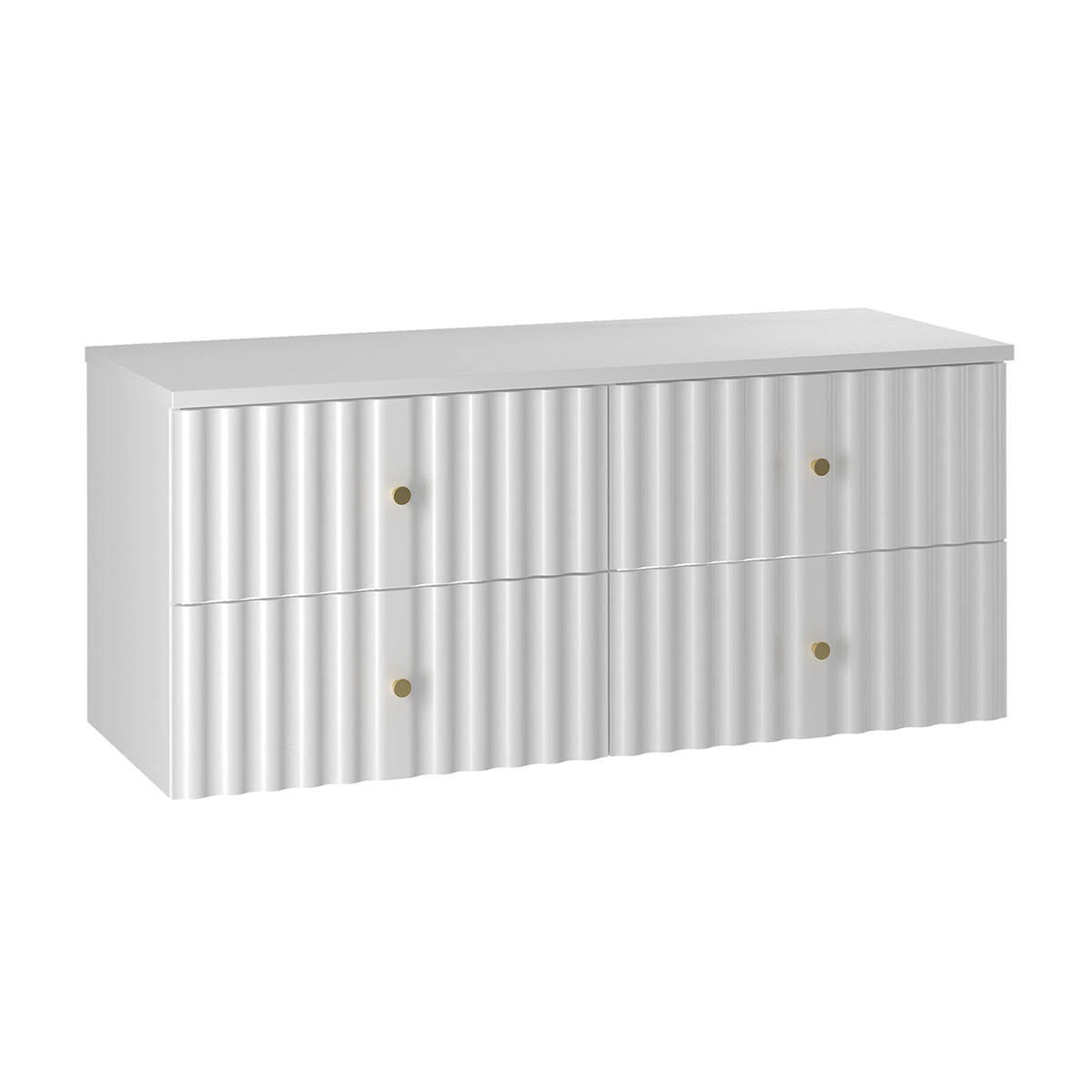 WASCHTISCHUNTERSCHRANK 120.6cm Izae Weiß - Weiß, Holzwerkstoff (120.6/52.2/46.5cm) - Petits-meubles