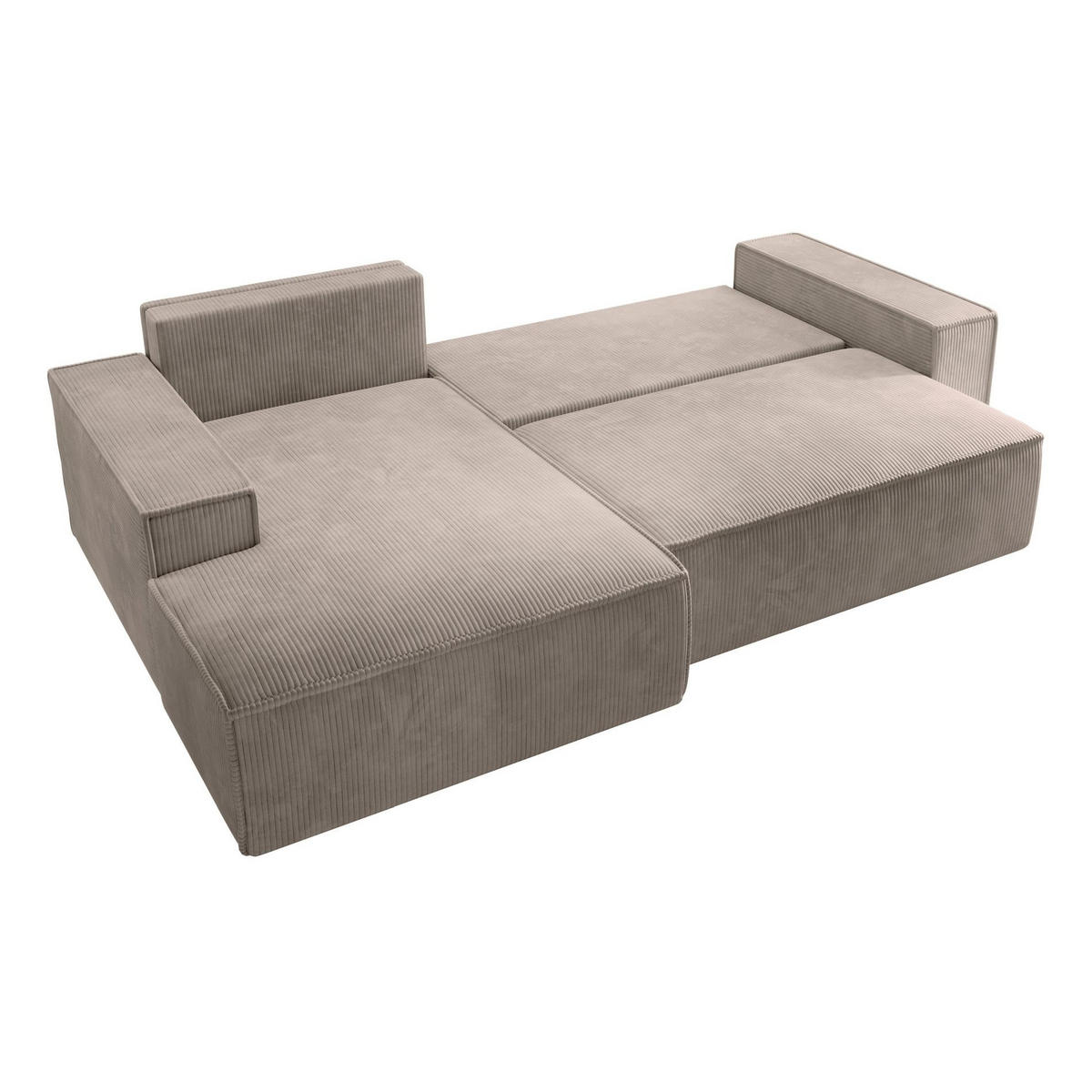 ECKSOFA Farese Beige Cord - Beige, Textil (267/167cm) - Selsey