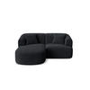 MODULARES-ECKSOFA links Campi aus Cord schwarz 3 Sitzplätze - Schwarz, Textil (156/180cm) - Cosmopolitan Design