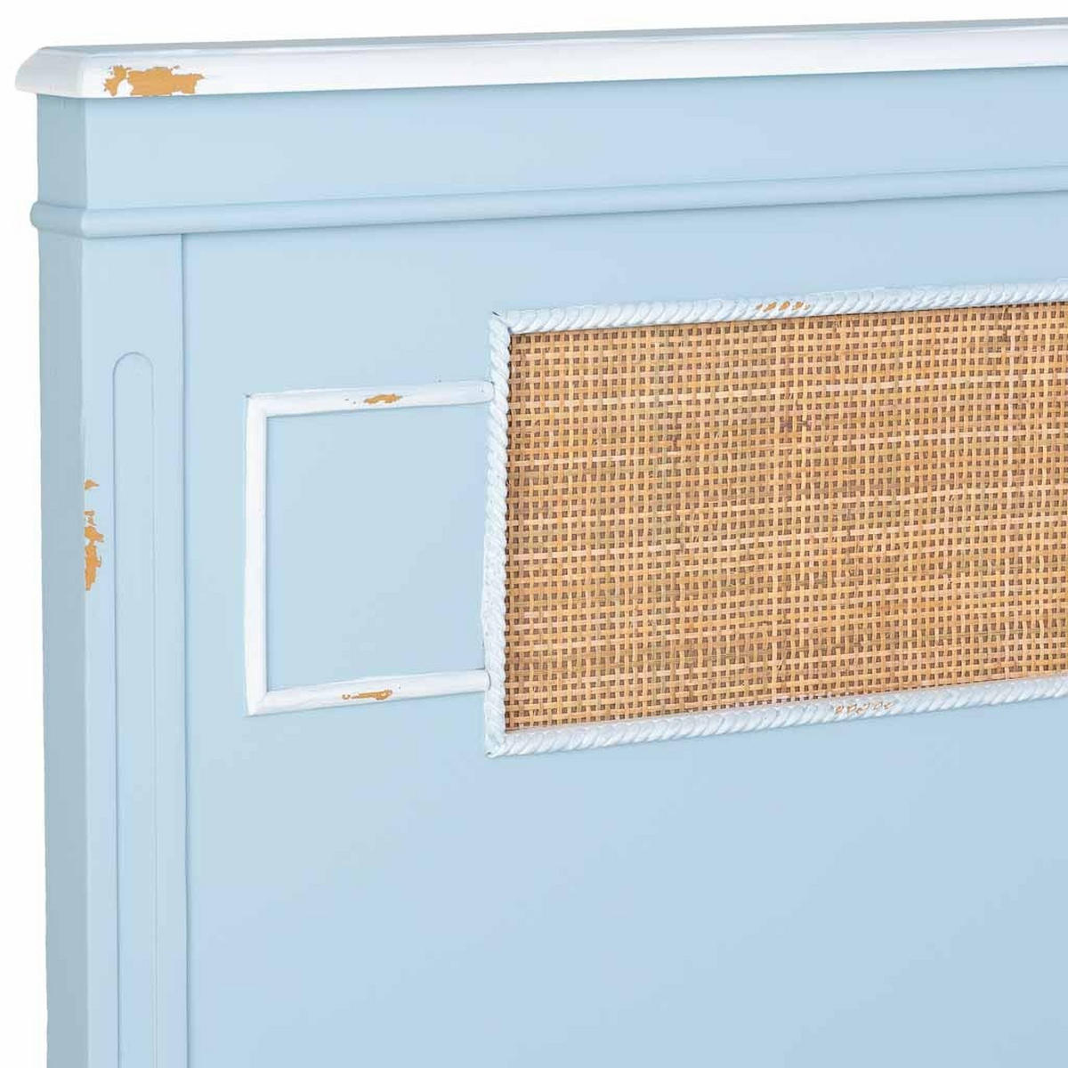 BETTKOPFTEIL 150x6x130 cm - Blau, Holz (150/6cm) - Wanderlust