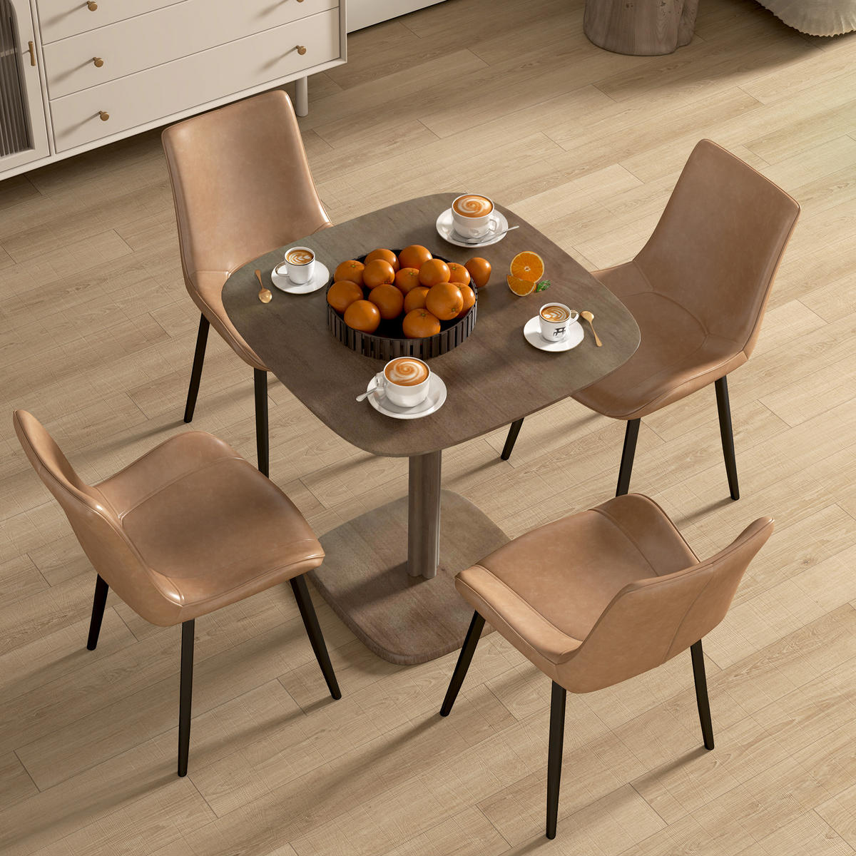 ESSTISCH Braun 1 Stück - Braun, Holz (70/70/75cm) - GiPP