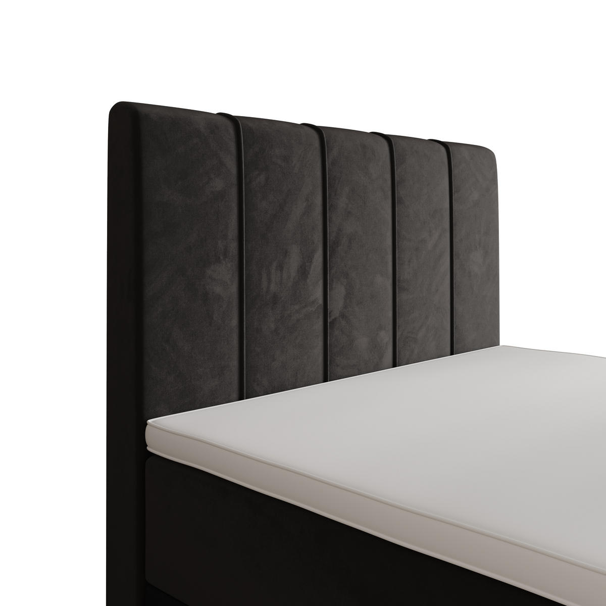 BOXBETT BAHAMA 100x200 Monolith 92, mit Matratze H3 und Topper, Grau - Grau, Holz/Kunststoff (100/200cm) - Bedante