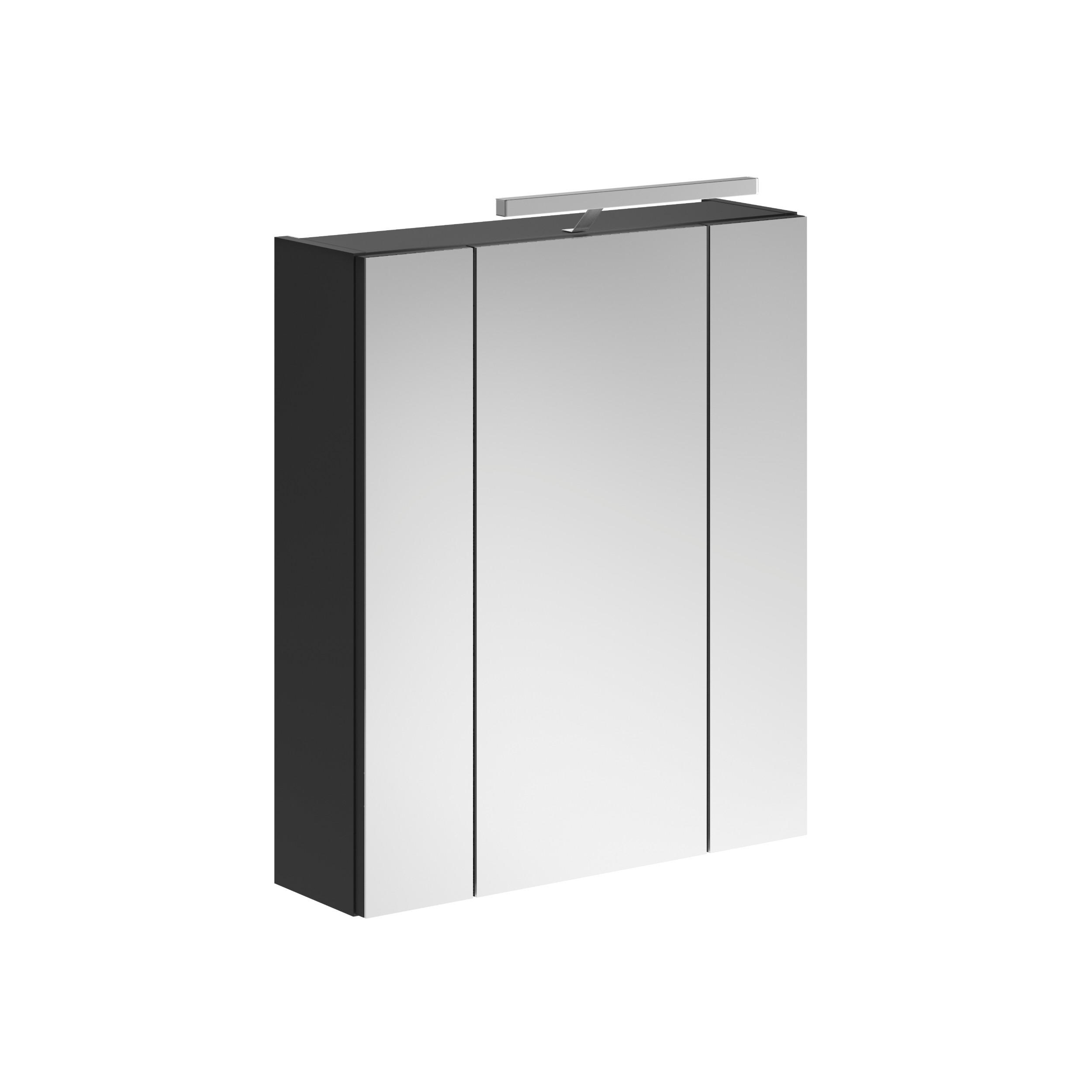 Homes & Jones Spiegelschrank Schwarz 60x71x19 cm