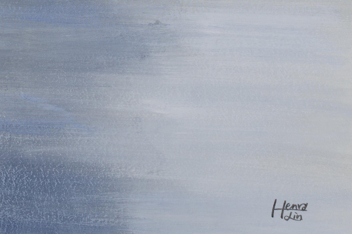 ACRYLBILD HANDGEMALT 80/80 cm - Blau, Holz/Textil (80/80cm) - KUNSTLOFT