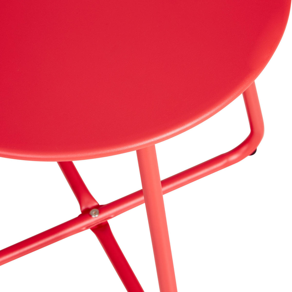 BEISTELLTISCH rund Metall Rot - Rot, Metall (45/44/45cm) - Homestyle4u