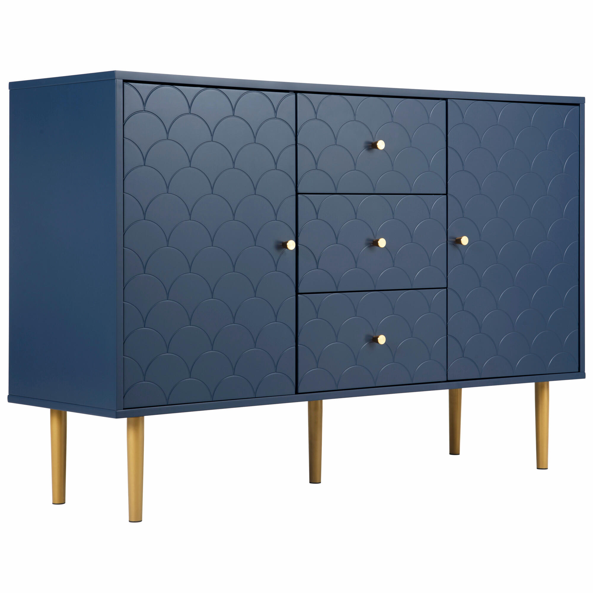 SIDEBOARD Blau 82/40/120 cm - Blau, Holzwerkstoff (40/120/82cm) - Urban Meuble