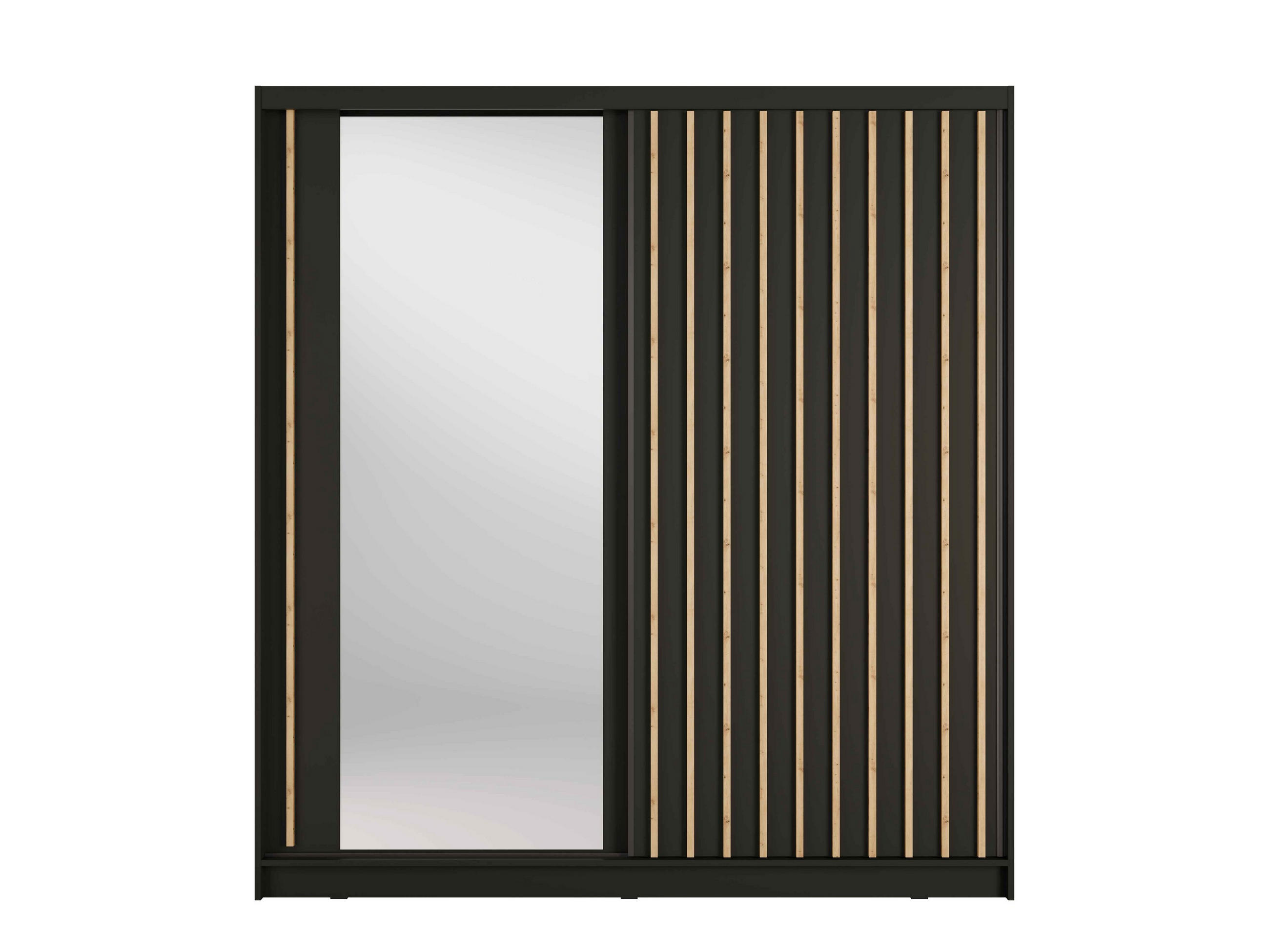 Masseno Schwebetürenschrank Grau 205x215x62 cm