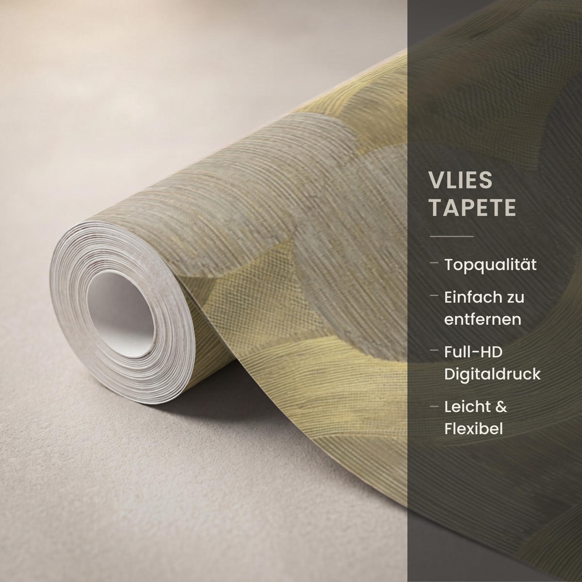 TAPETE - Modern - Geometrisch - Gold - 400x200 cm - Goldfarben, Papier (400/200cm) - OnlyWow