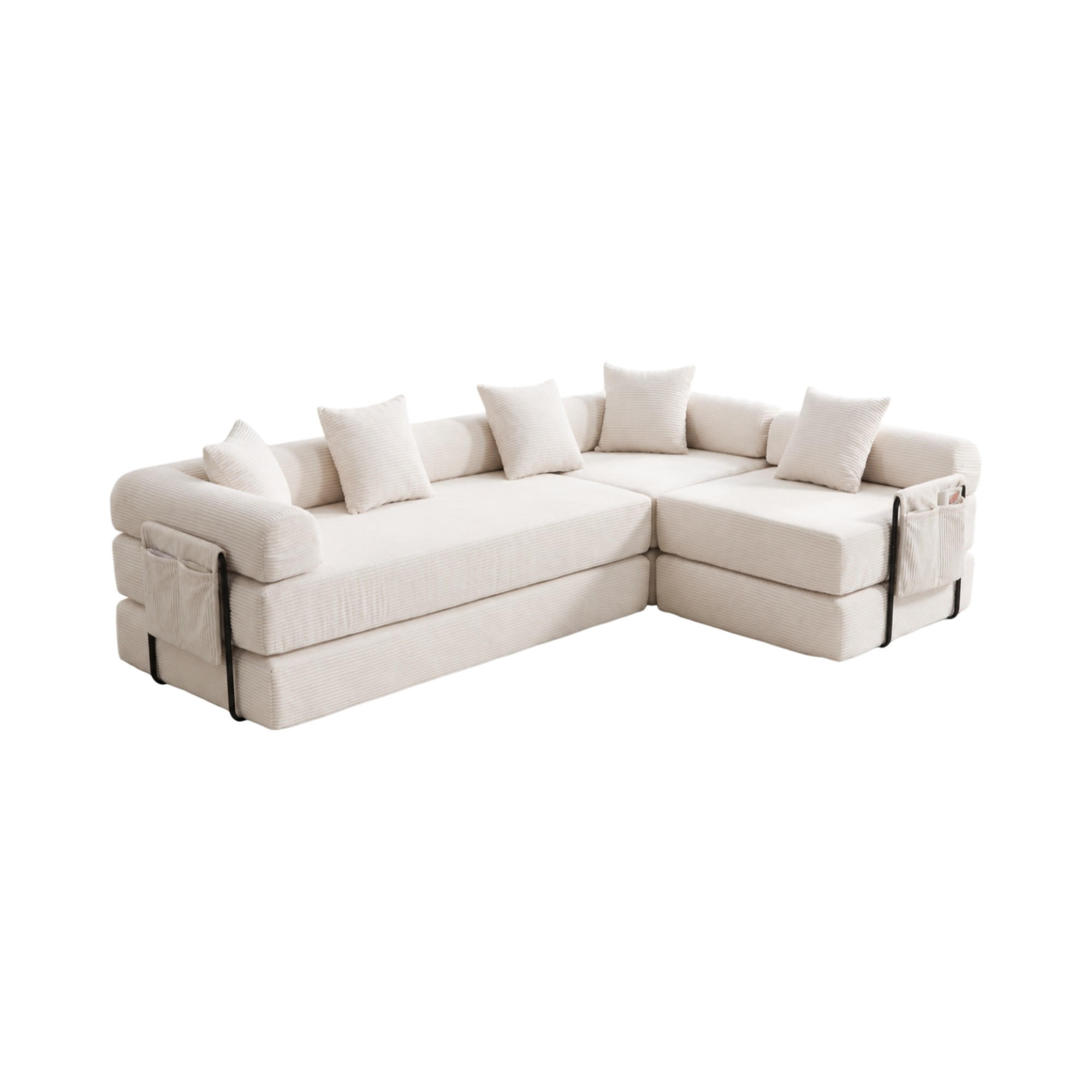 Meubliv Sofa Beige 180x64x270 cm