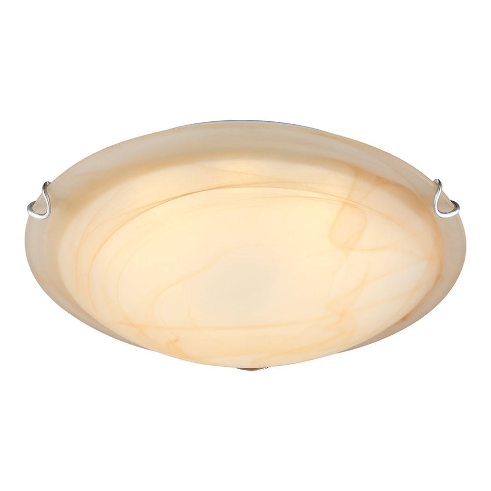 LED DECKENLEUCHTE Metall Glas Orange - Orange, Glas (30/30/10cm) - Globo Lighting