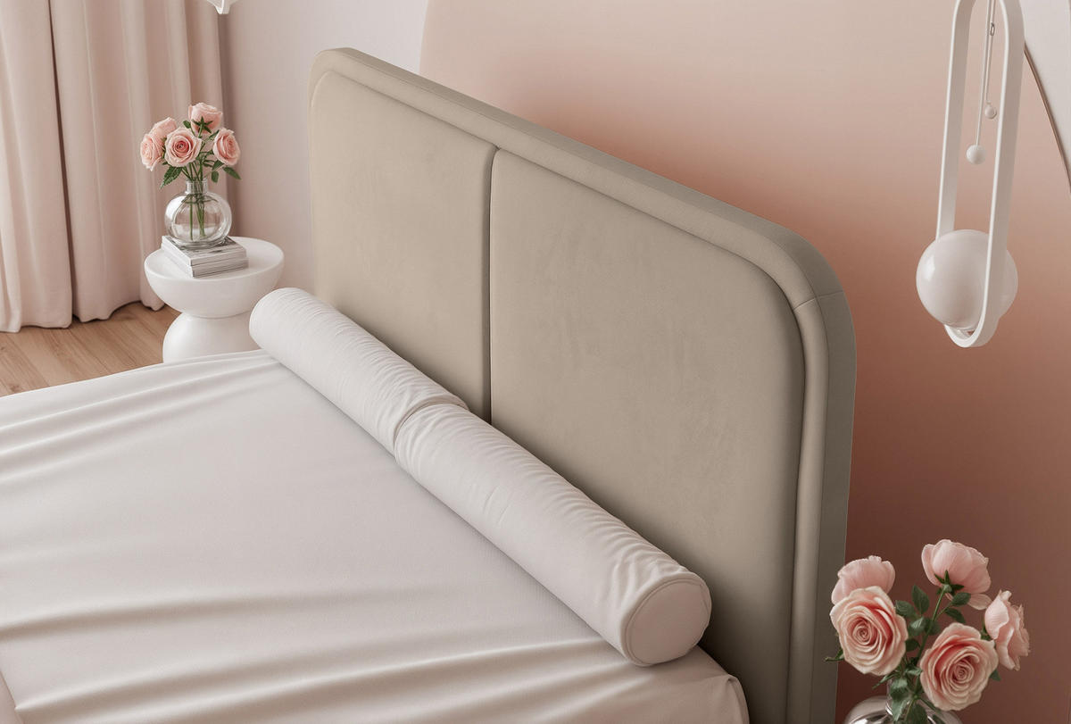 POLSTERBETT OLLEO 120x200 cm, Beige - Taupe, Textil (120/200cm) - Fedve