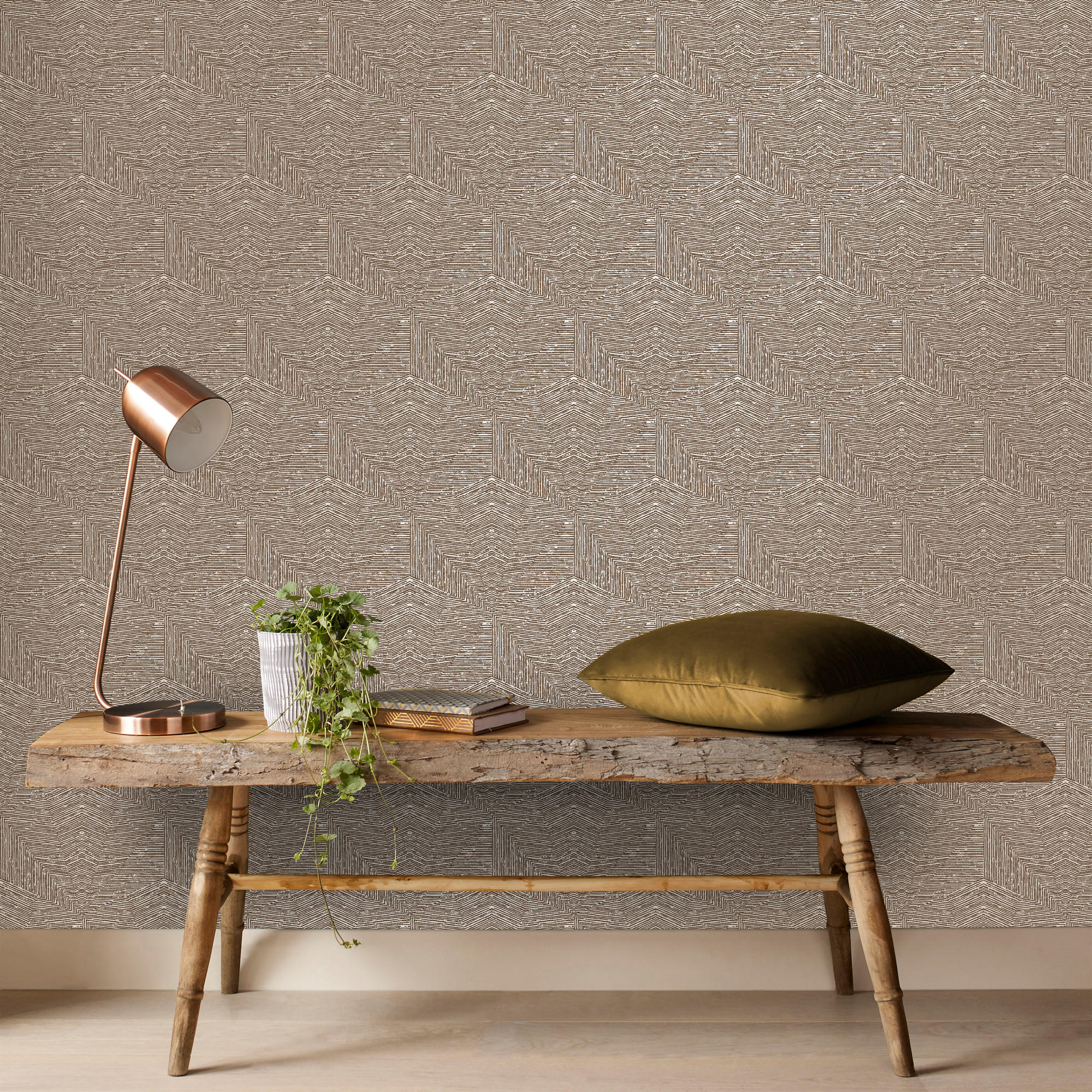 VLIESTAPETE - Gillian warmes Braun - Braun, Papier/Kunststoff (52/1000cm) - Superfresco Easy
