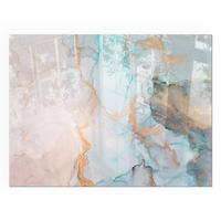 GLASPLATTE für Kamin 80x60 cm - Türkis, Glas (80/60/0.4cm) - TULUP