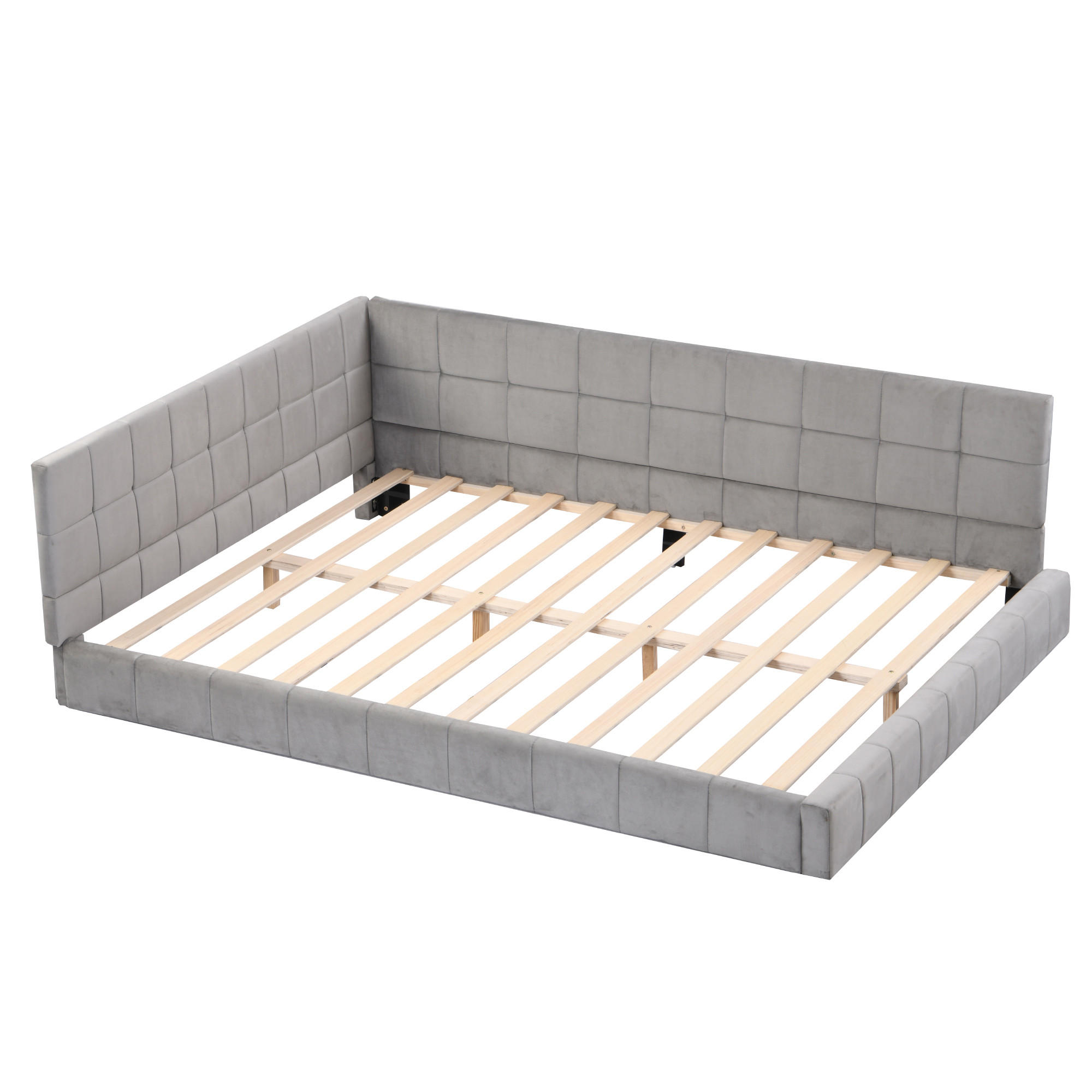 POLSTERBETT 140/200 cm DE-01739, in Grau - Grau, Metall (140/200cm) - ComfortXL