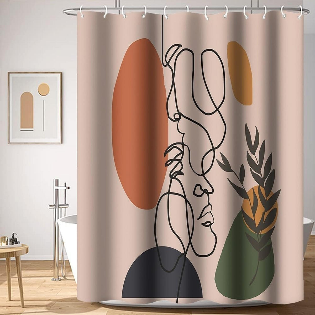 DUSCHVORHANG 150 x 180 cm abstrakt schimmelresistent wasserdicht waschbar Polyester - Multicolor, Textil (150/180cm) - MCBOSON