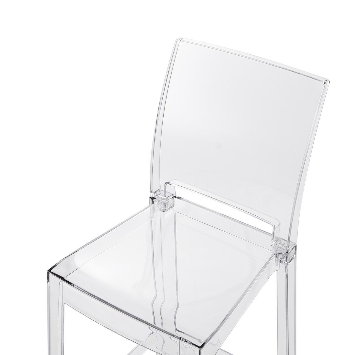 BARSTUHL 2er-Set Transparent Wellington - Transparent, Kunststoff (42/100/49cm) - Beliani