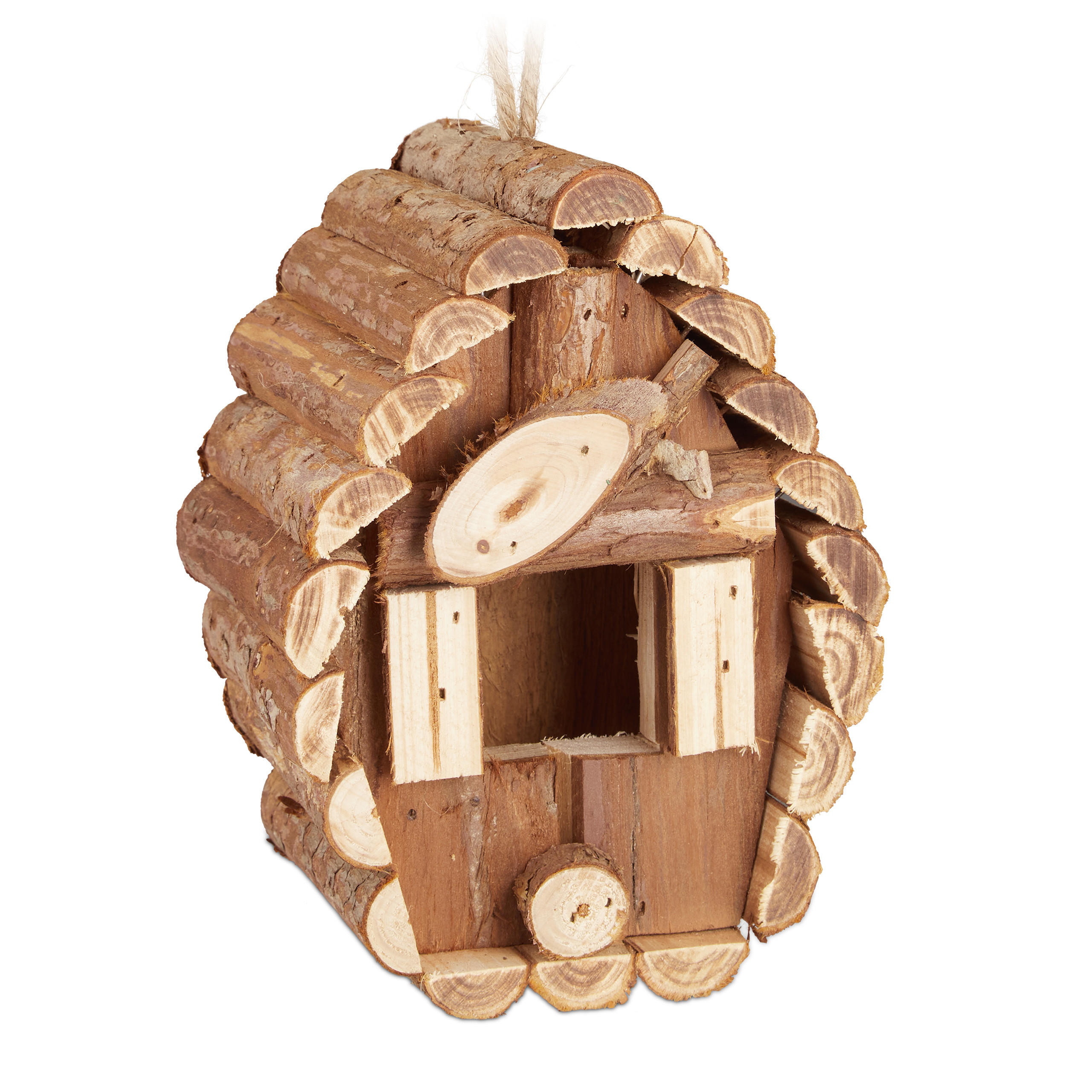 VOGELHAUS - Braun, Holz (11/24.5/8cm) - Relaxdays