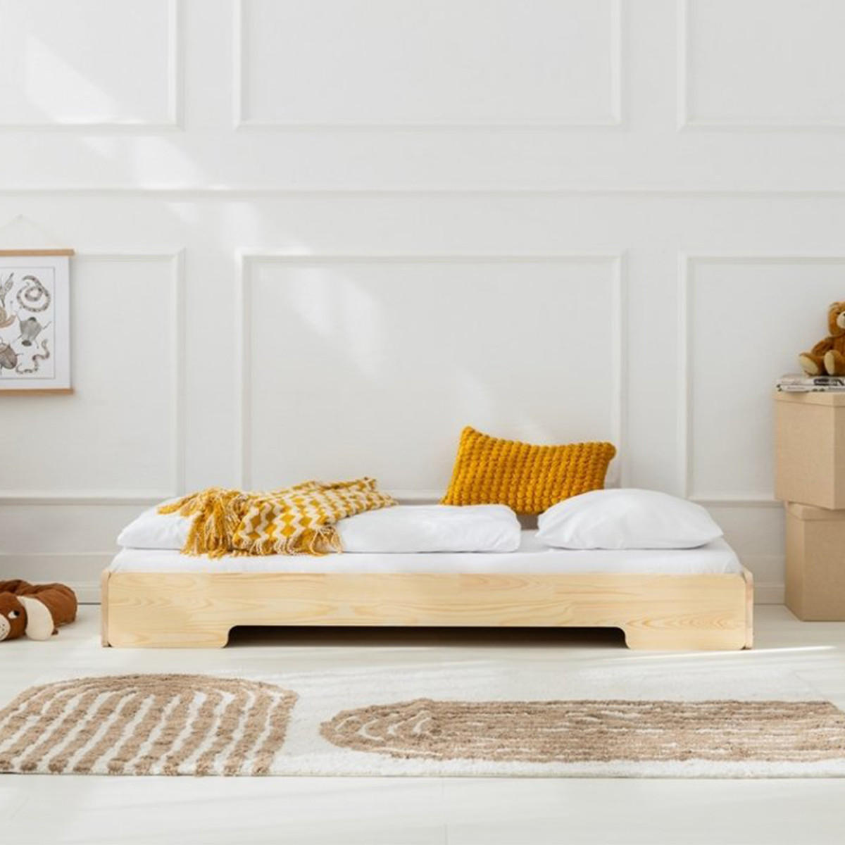 POSTEL 90/200 Léna Přírodní dřevo - hnědá, dřevo (90/200cm) - Petits-meubles