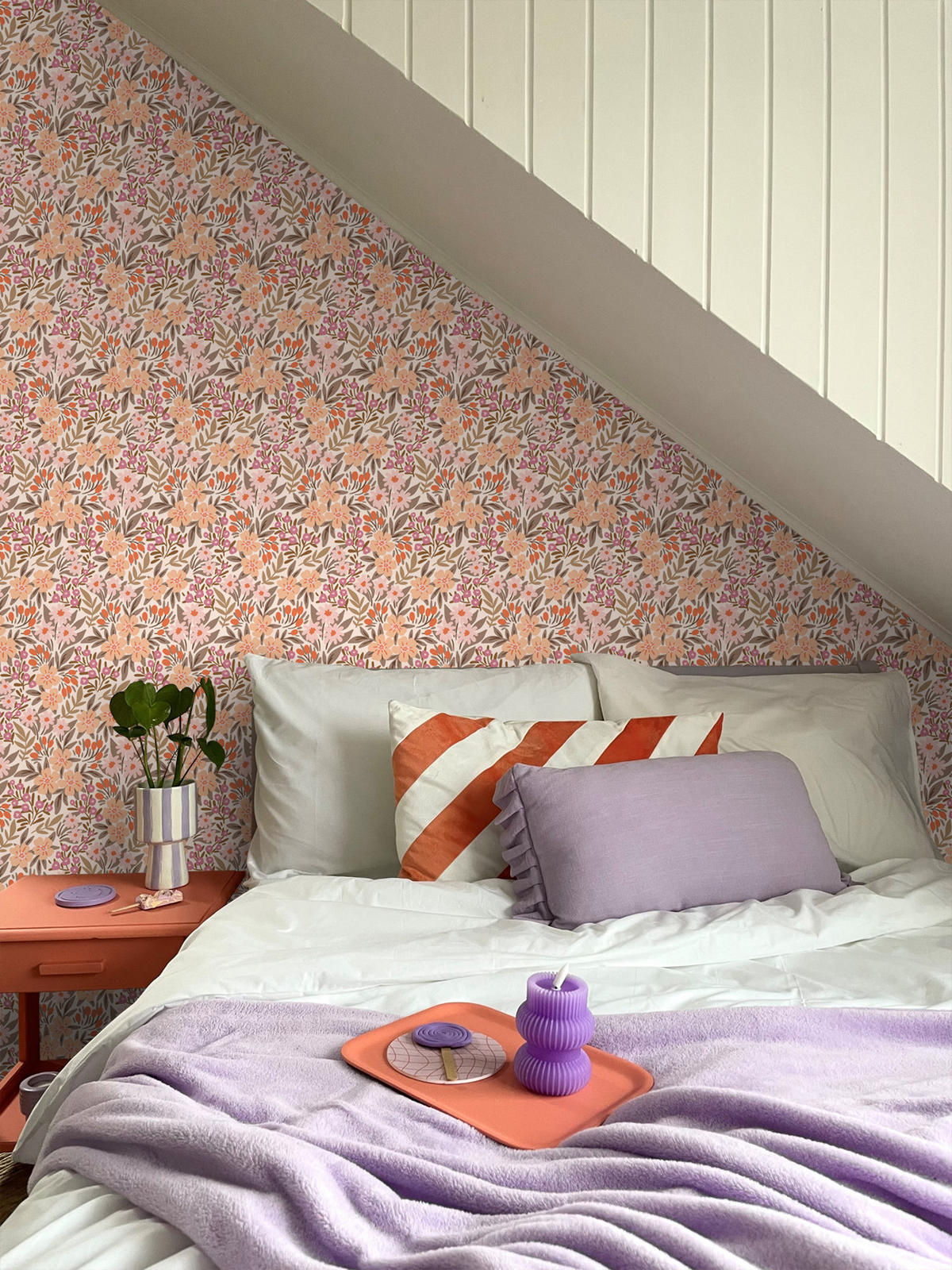 TAPETE Blumen 50 x 900 cm - Pink, Papier (50/900cm) - ESTAhome