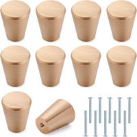 SCHRANKKNOPF Gold 10er-Set Aluminium - Goldfarben, Metall (0.2/2.3/0.2cm)