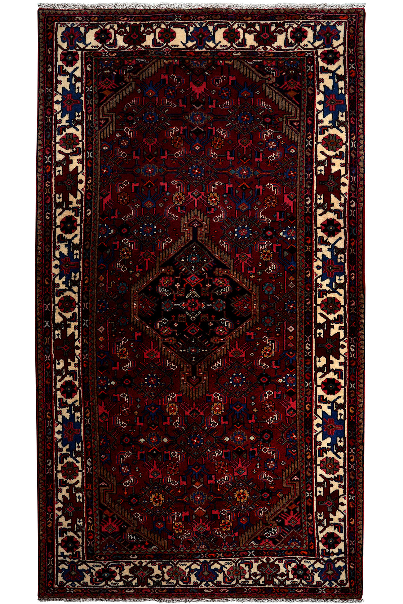 TEPPICH Assadabad Rot 248/137 cm Schurwolle - Rot, Textil (137/248cm) - Looma