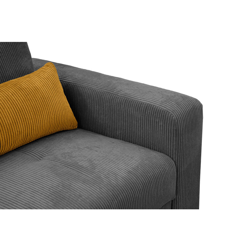 Thumbnail - Courtois Laville Sofa, Dunkelgrau, Textil, 3-Sitzer, 208x91x108 cm, Wohnzimmer, Sofas & Couches, Sofas