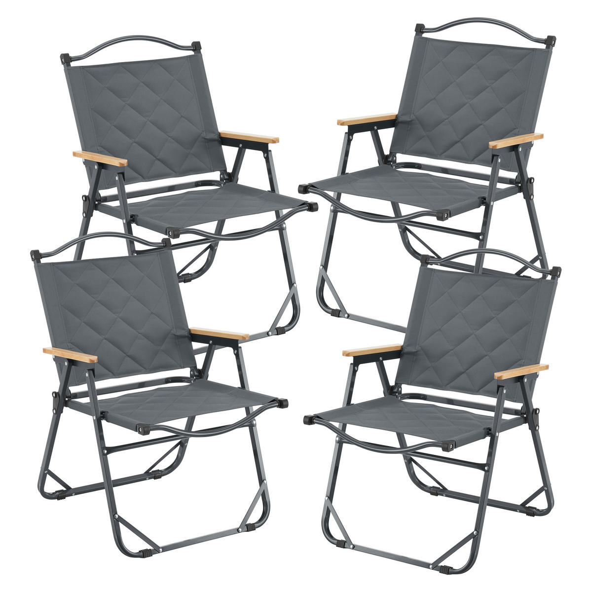 GARTENMÖBEL-SET Botrugno 5 TLG. - Grau, Textil/Metall - casa.pro
