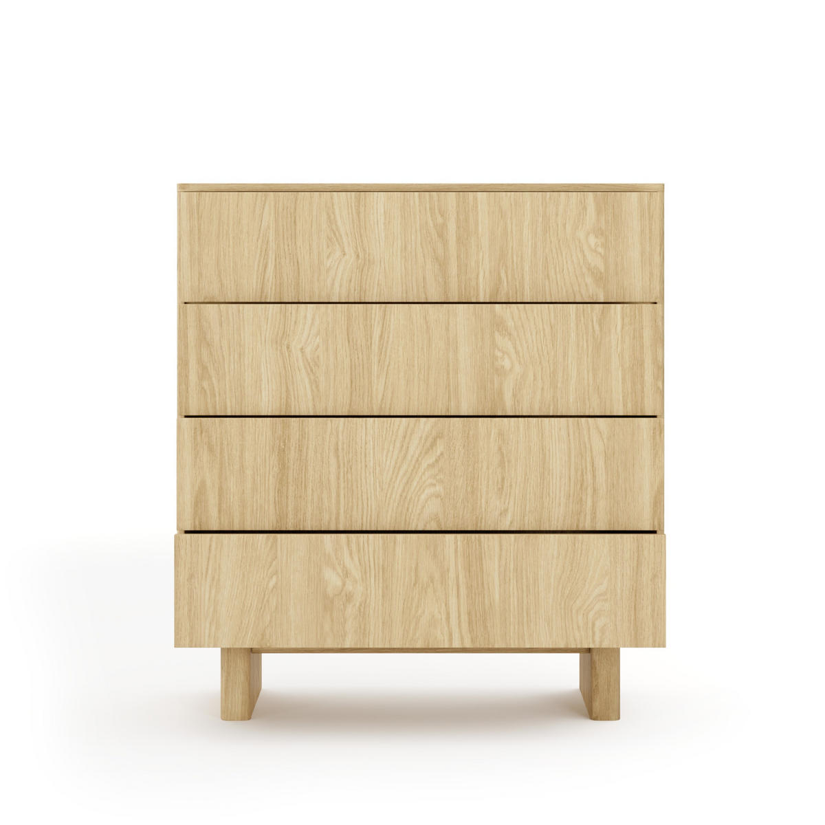 KOMMODE TRAVE 93,5/103,5/38,1cm mit 4 Schubladen Türen Eichefarben - Eichefarben, Holzwerkstoff (93.5/103.5/38.1cm) - MASSENO