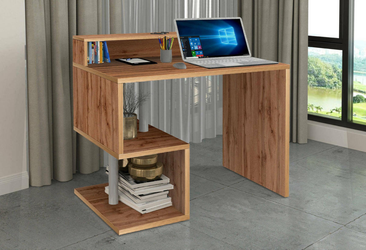 SCHREIBTISCH Eiche 50/100/93 cm - Braun, Holzwerkstoff (50/100/93cm) - DMORA